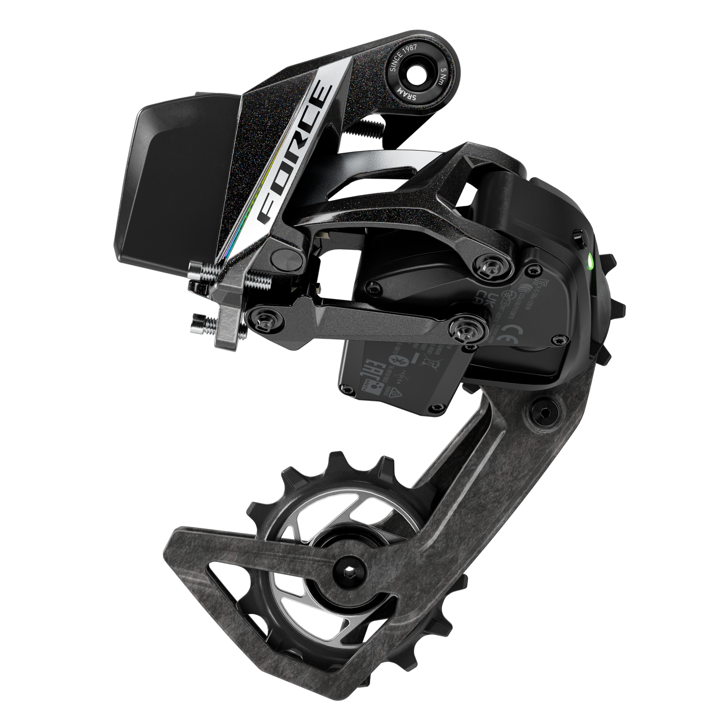 SRAM FORCE AXS E1 2x12V Max 36T bagskifter (uden batteri)