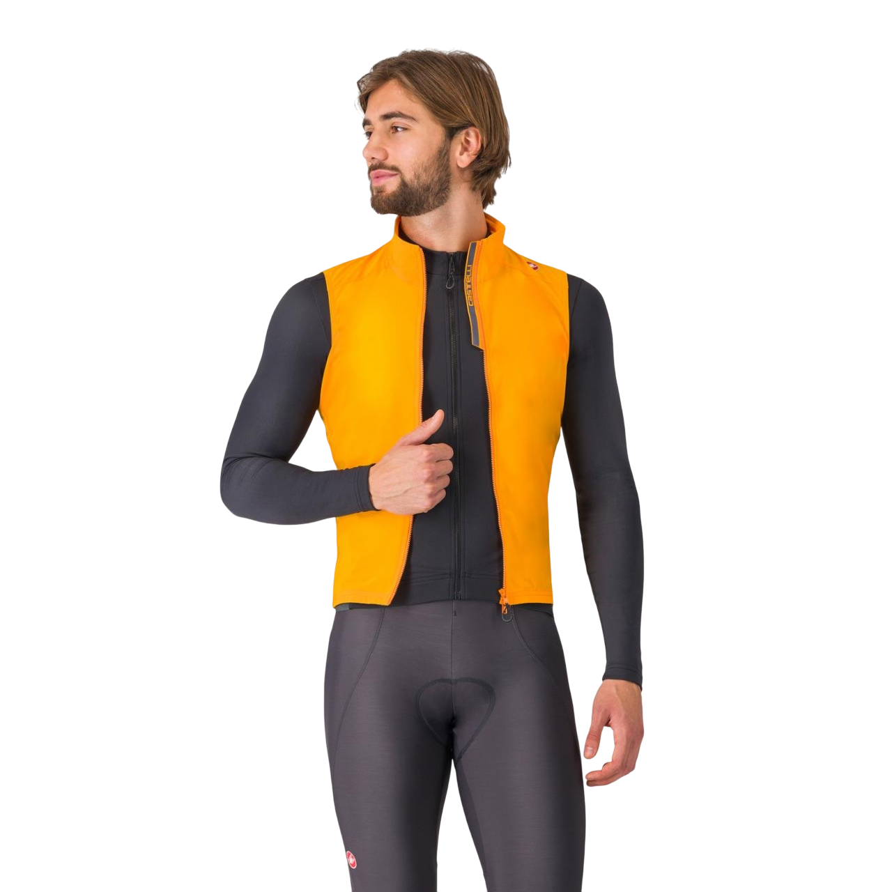 CASTELLI ESPRESSO Orange jakke uden ærmer