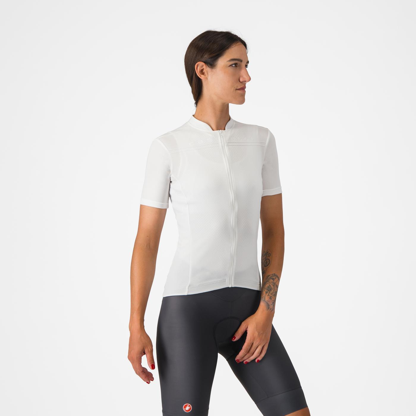 CASTELLI ANIMA 4 Kortærmet Jersey til kvinder Hvid