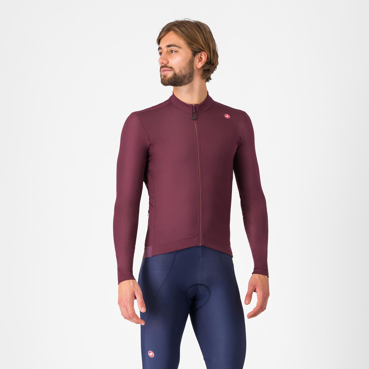 CASTELLI ESPRESSO THERMAL Langærmet Jersey Bordeaux
