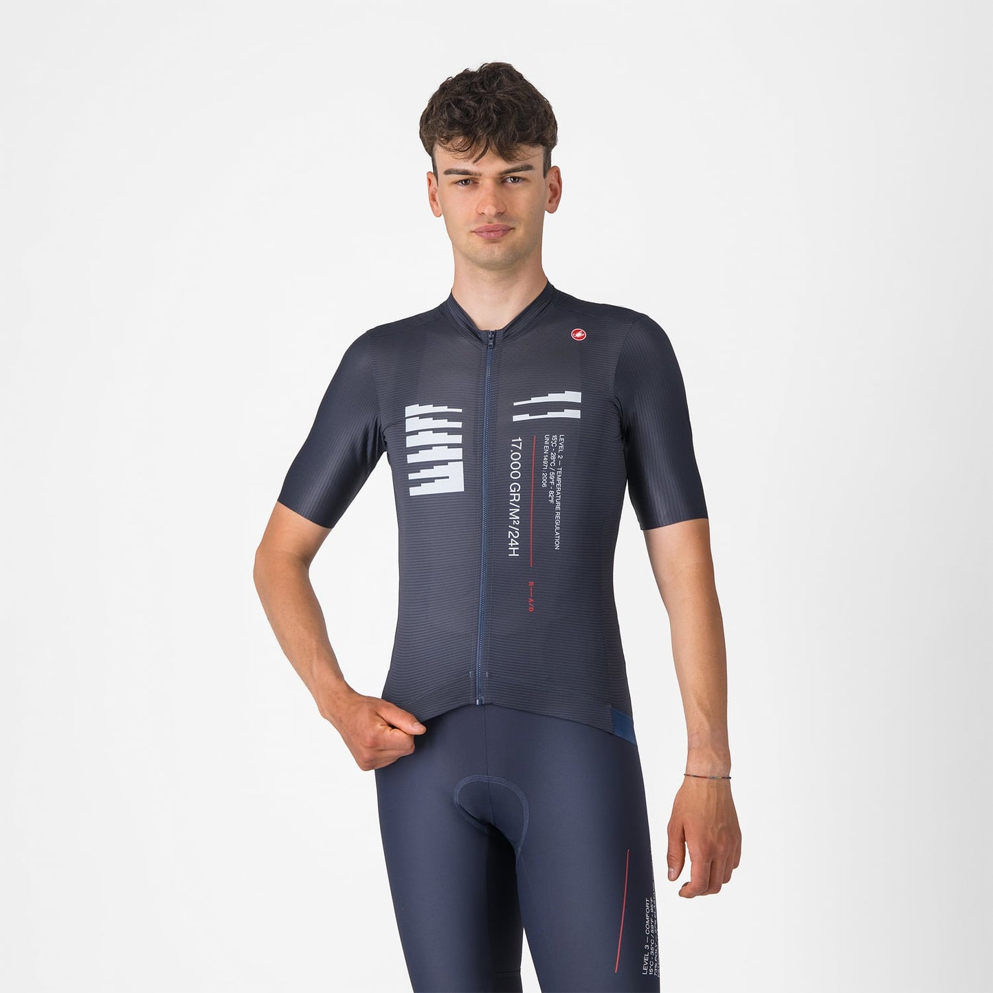 CASTELLI ESPRESSO R--A/D Kortærmet Jersey Blå