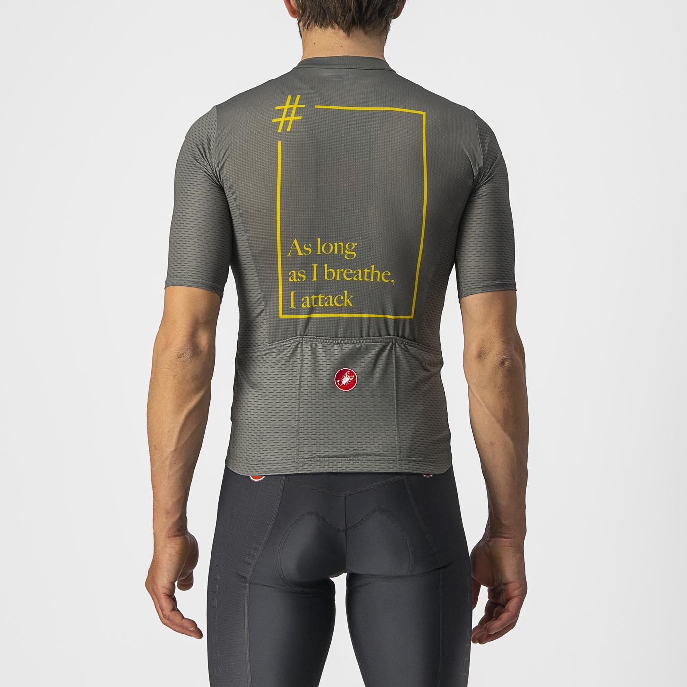 CASTELLI BREATHE ATTACK Short Sleeve Jersey Grey/Green