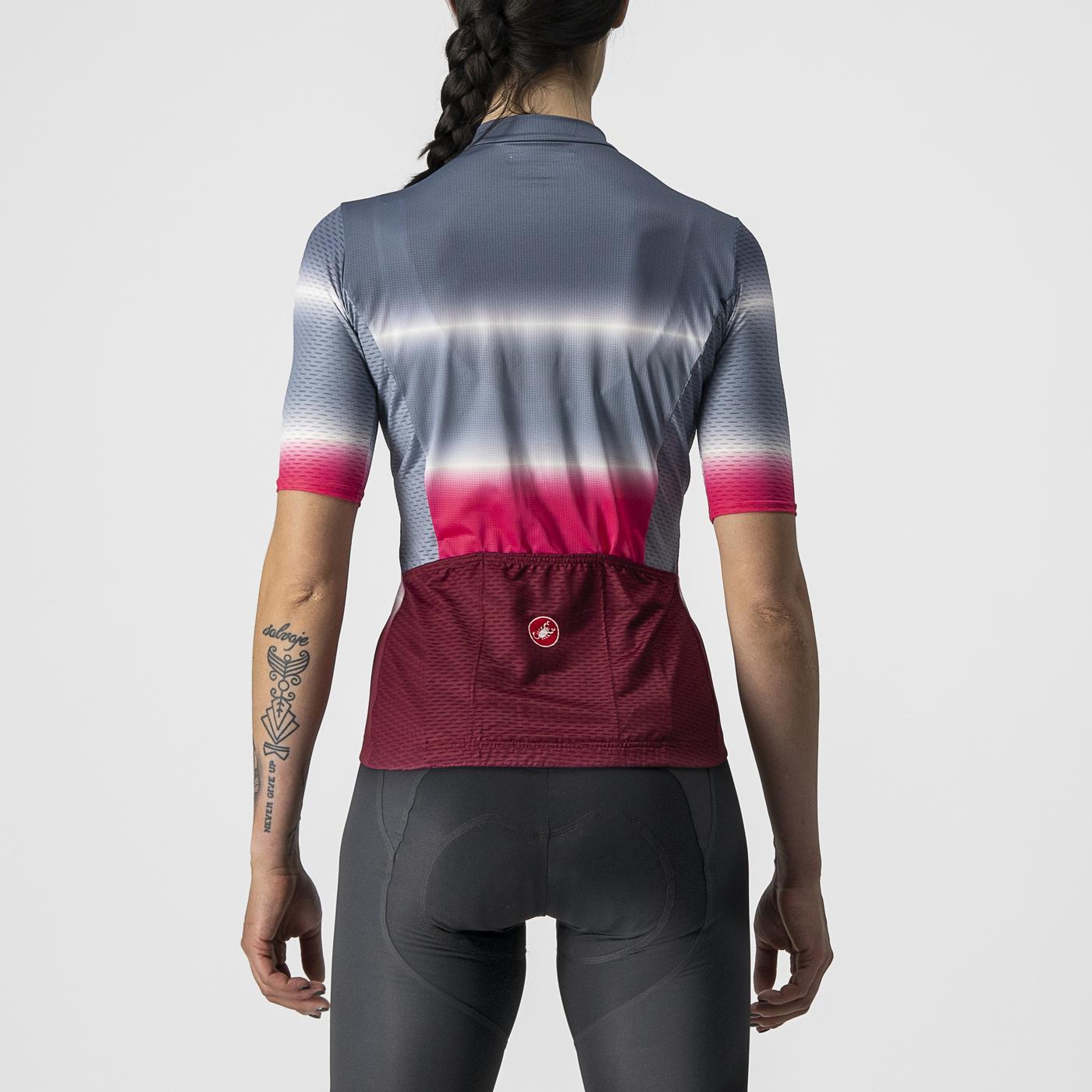 CASTELLI DOLCE Kortærmet Jersey til kvinder Blå/Bordeaux