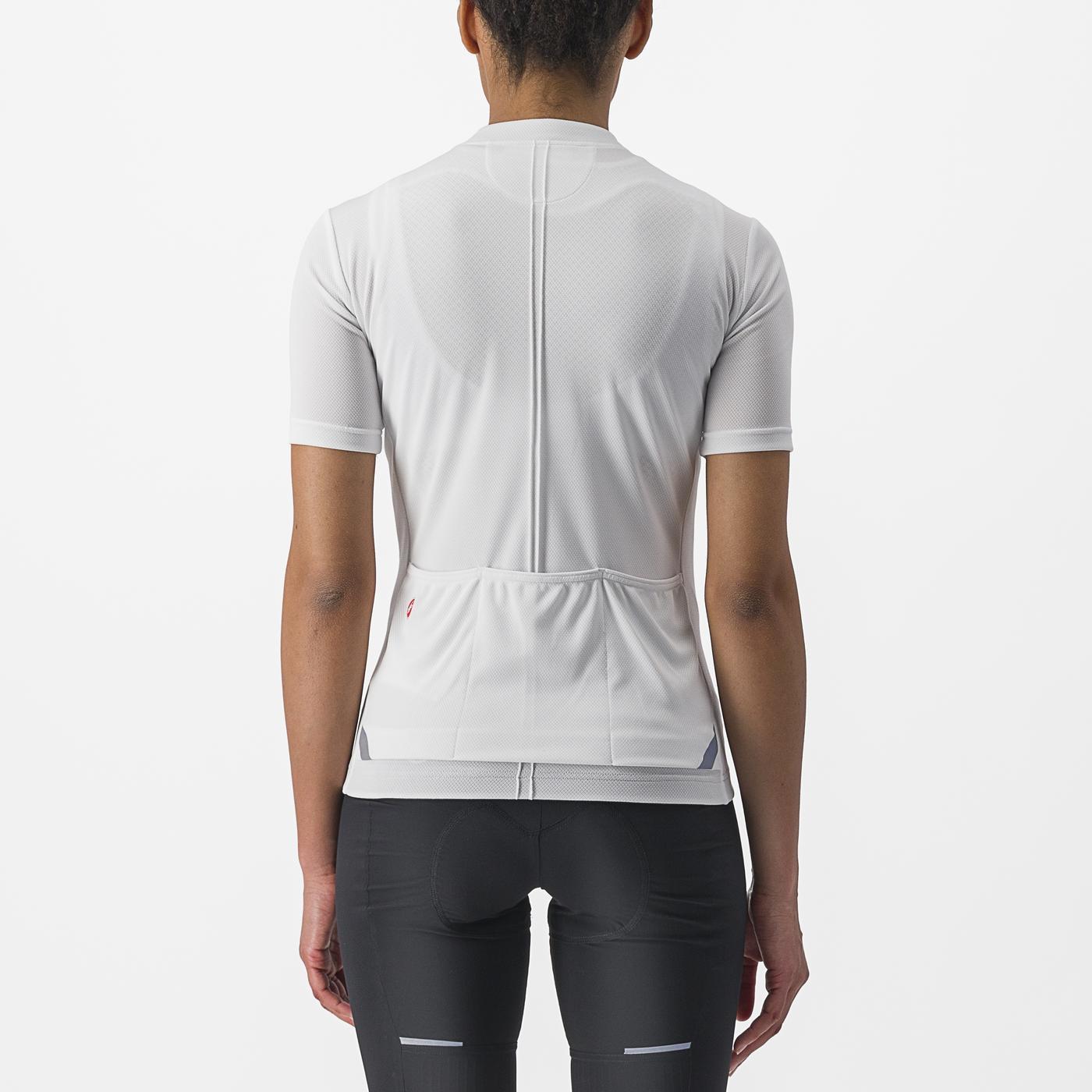 CASTELLI ANIMA 4 Kortærmet Jersey til kvinder Hvid