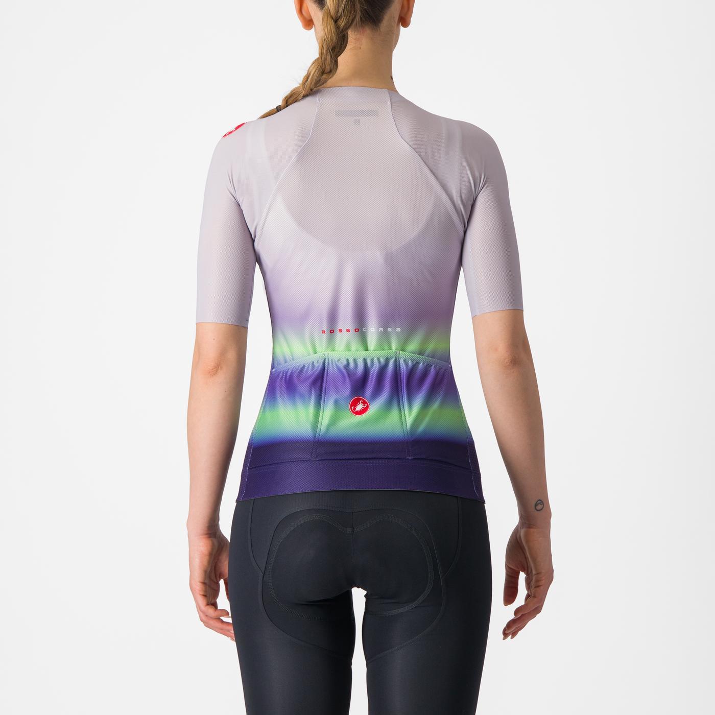 CASTELLI CLIMBER'S 4.0 W Kortærmet dametrøje Lilla/Grøn