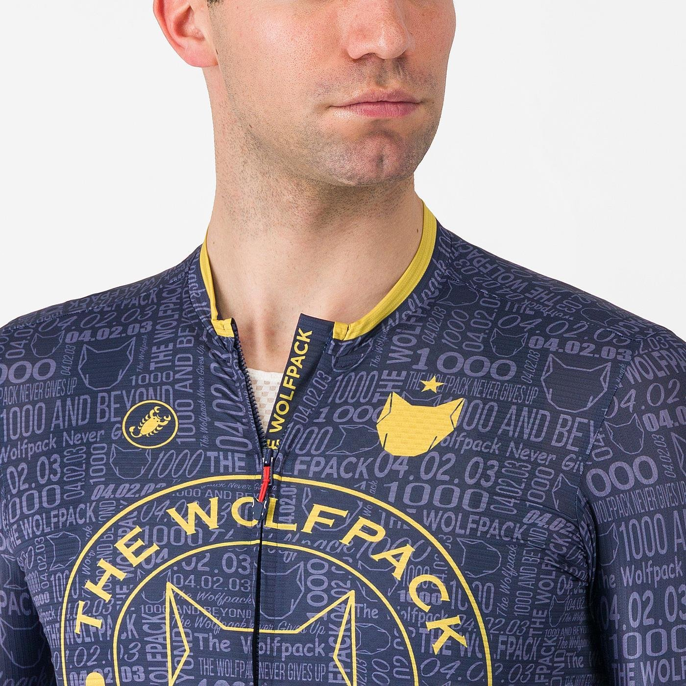CASTELLI WOLFPACK 1000 VICTORY Kortærmet Jersey Navy