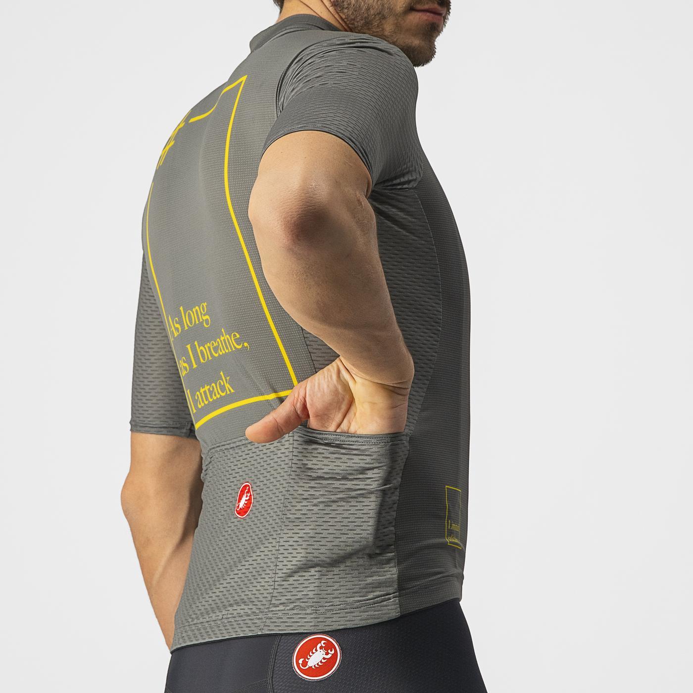 CASTELLI BREATHE ATTACK Short Sleeve Jersey Grey/Green