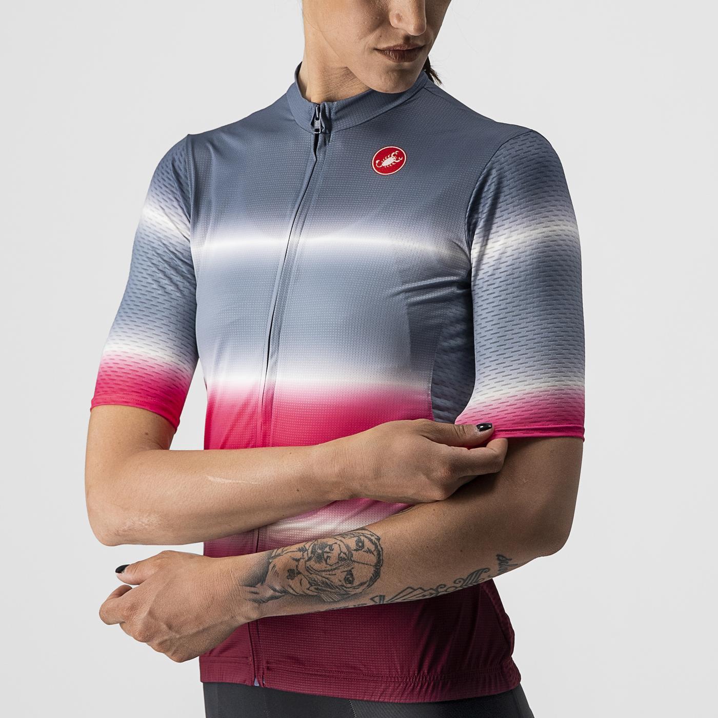 CASTELLI DOLCE Kortærmet Jersey til kvinder Blå/Bordeaux