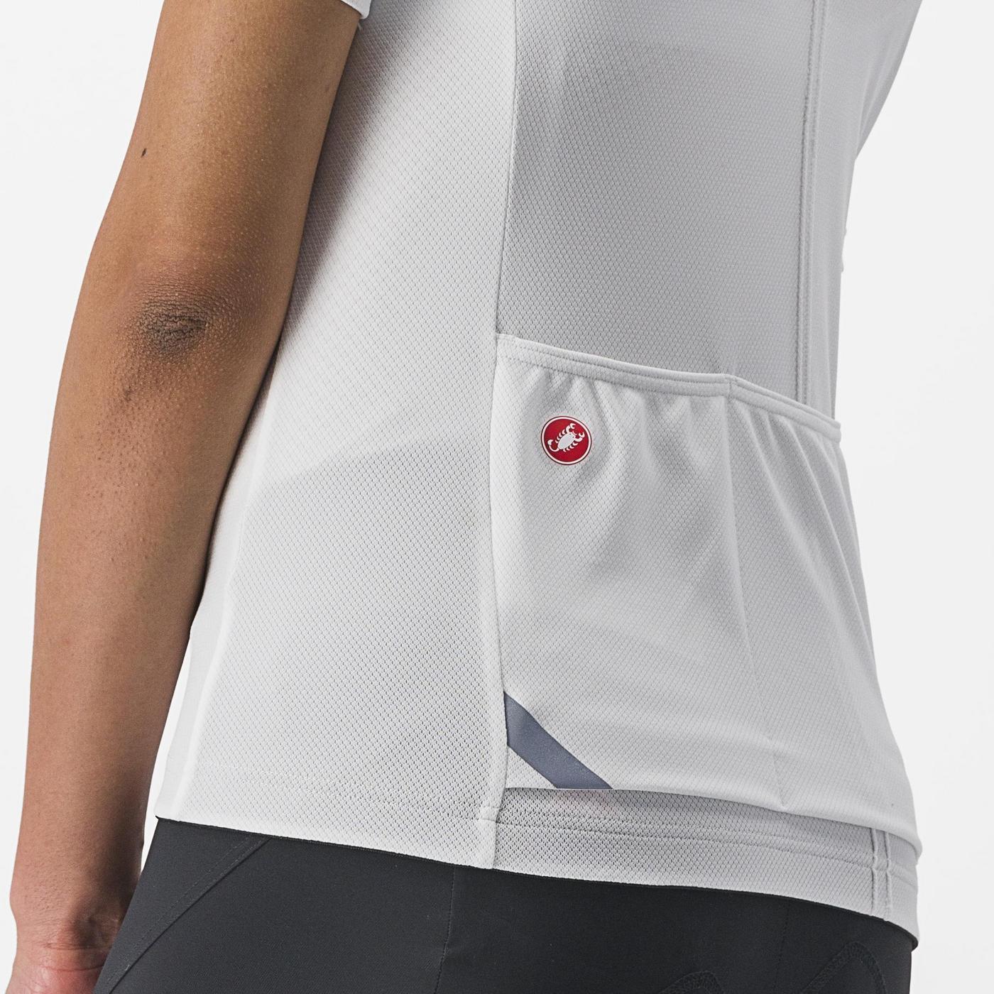 CASTELLI ANIMA 4 Kortærmet Jersey til kvinder Hvid