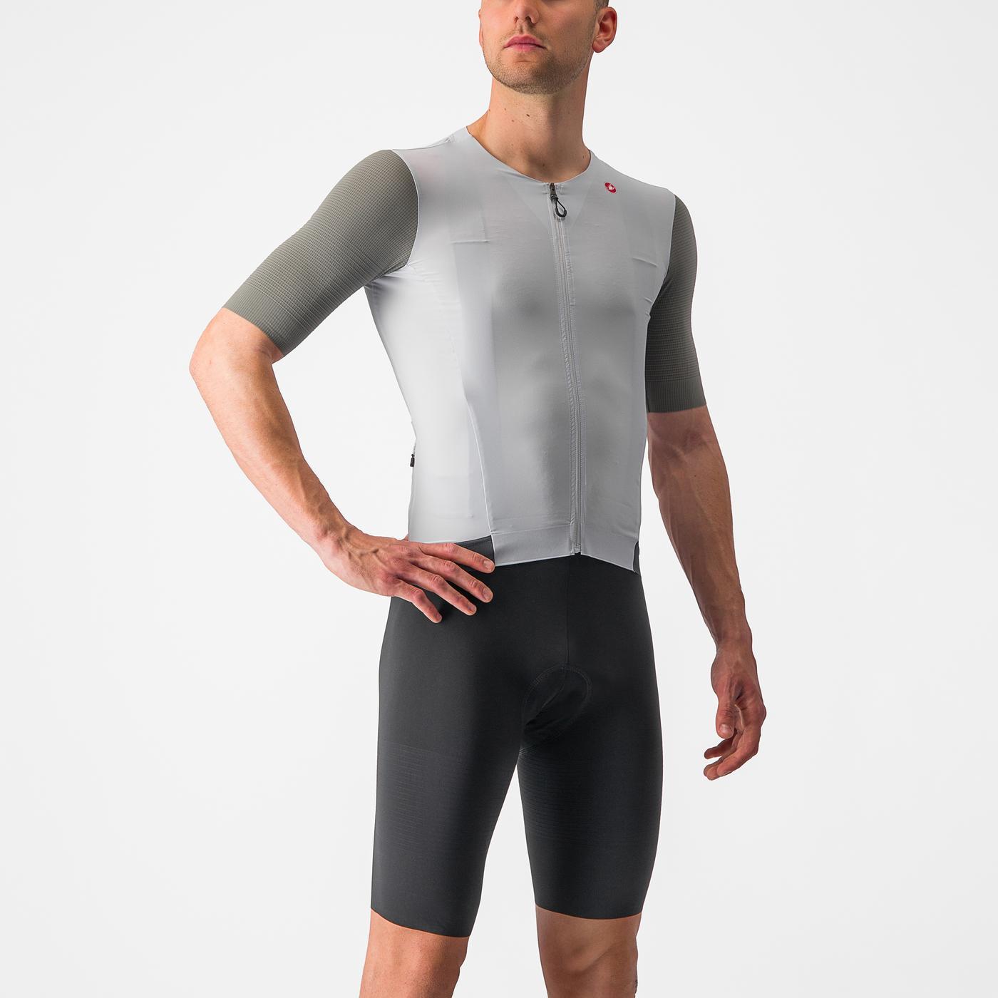 CASTELLI PREMIO Kortærmet Jersey Hvid/Grå