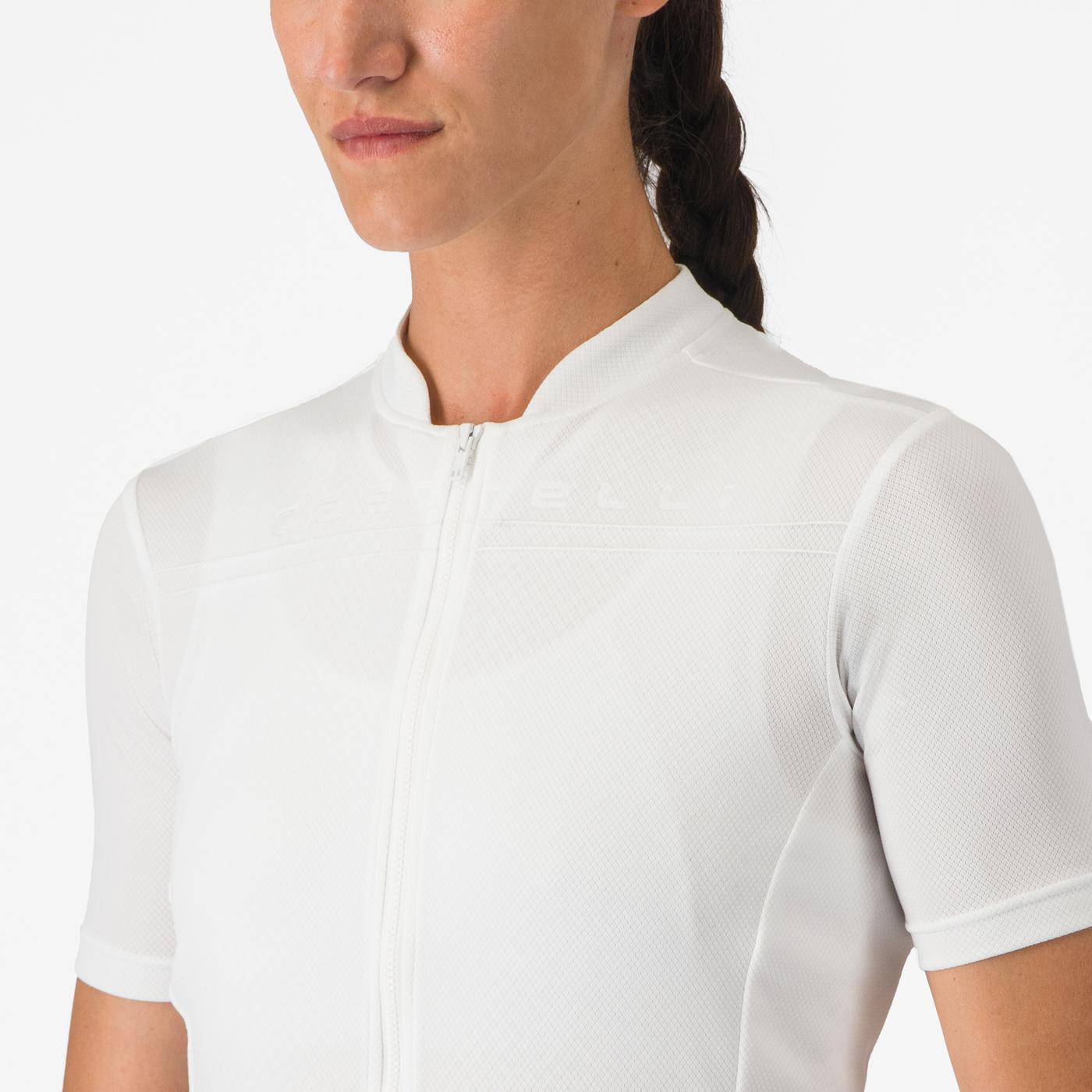 CASTELLI ANIMA 4 Kortærmet Jersey til kvinder Hvid
