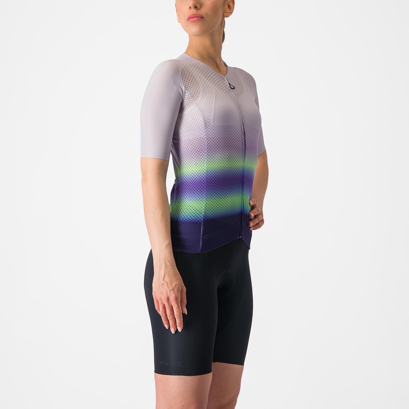 CASTELLI CLIMBER'S 4.0 W Kortærmet dametrøje Lilla/Grøn