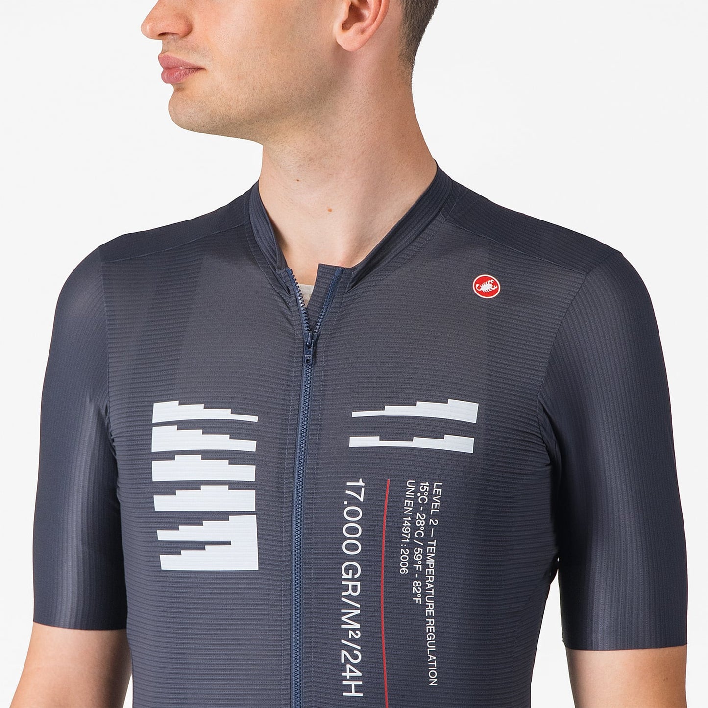 CASTELLI ESPRESSO R--A/D Kortærmet Jersey Blå