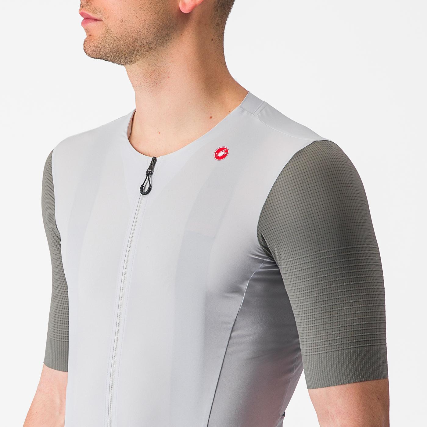 CASTELLI PREMIO Kortærmet Jersey Hvid/Grå
