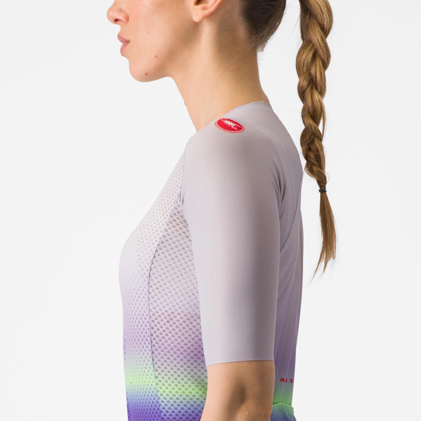 CASTELLI CLIMBER'S 4.0 W Kortærmet dametrøje Lilla/Grøn
