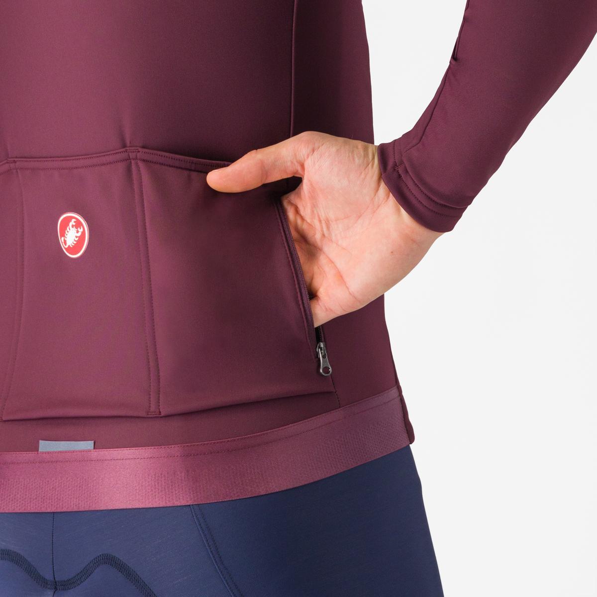CASTELLI ESPRESSO THERMAL Langærmet Jersey Bordeaux