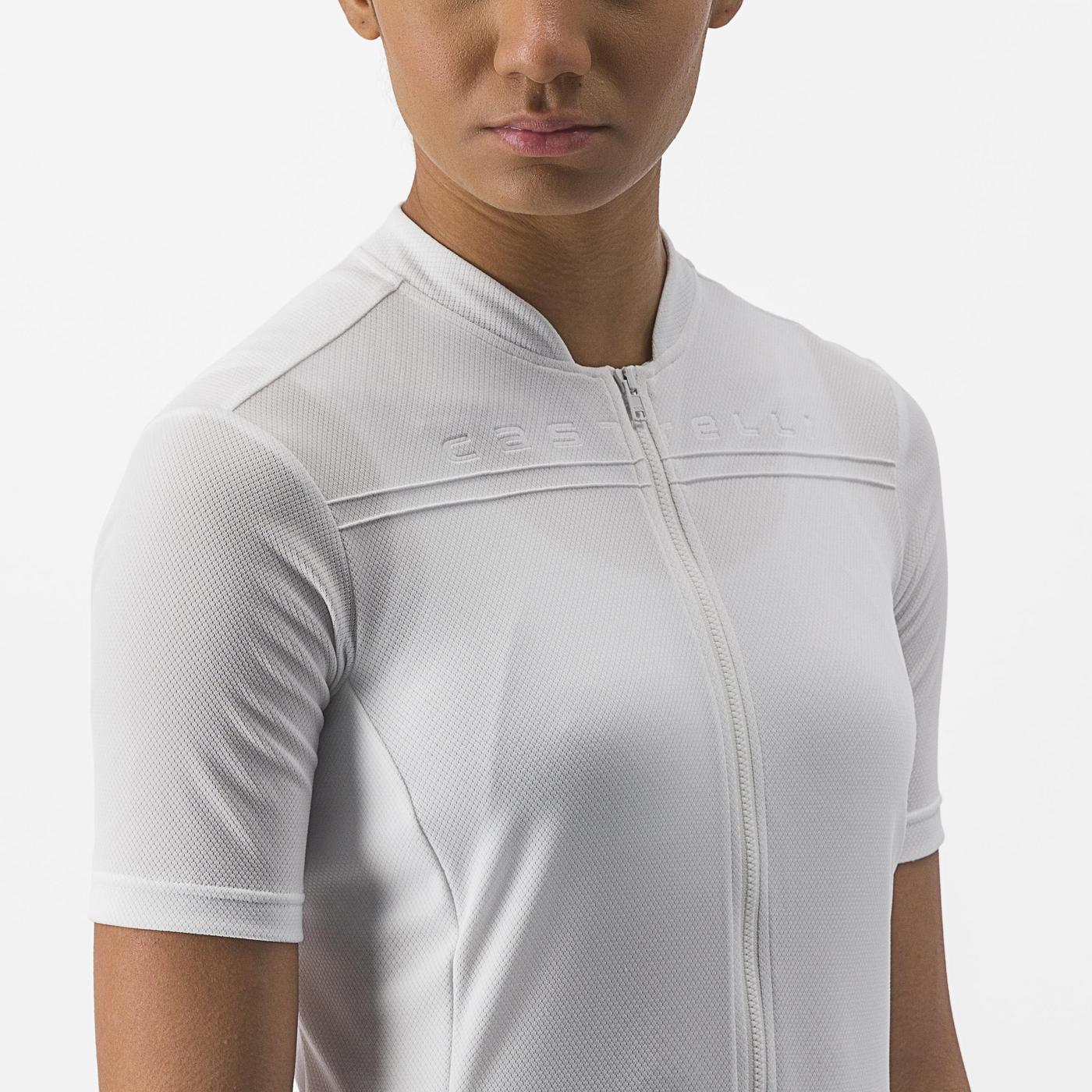 CASTELLI ANIMA 4 Kortærmet Jersey til kvinder Hvid