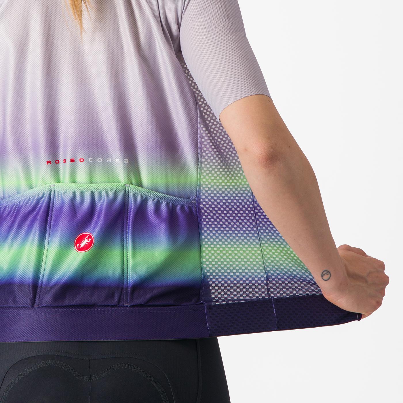 CASTELLI CLIMBER'S 4.0 W Kortærmet dametrøje Lilla/Grøn
