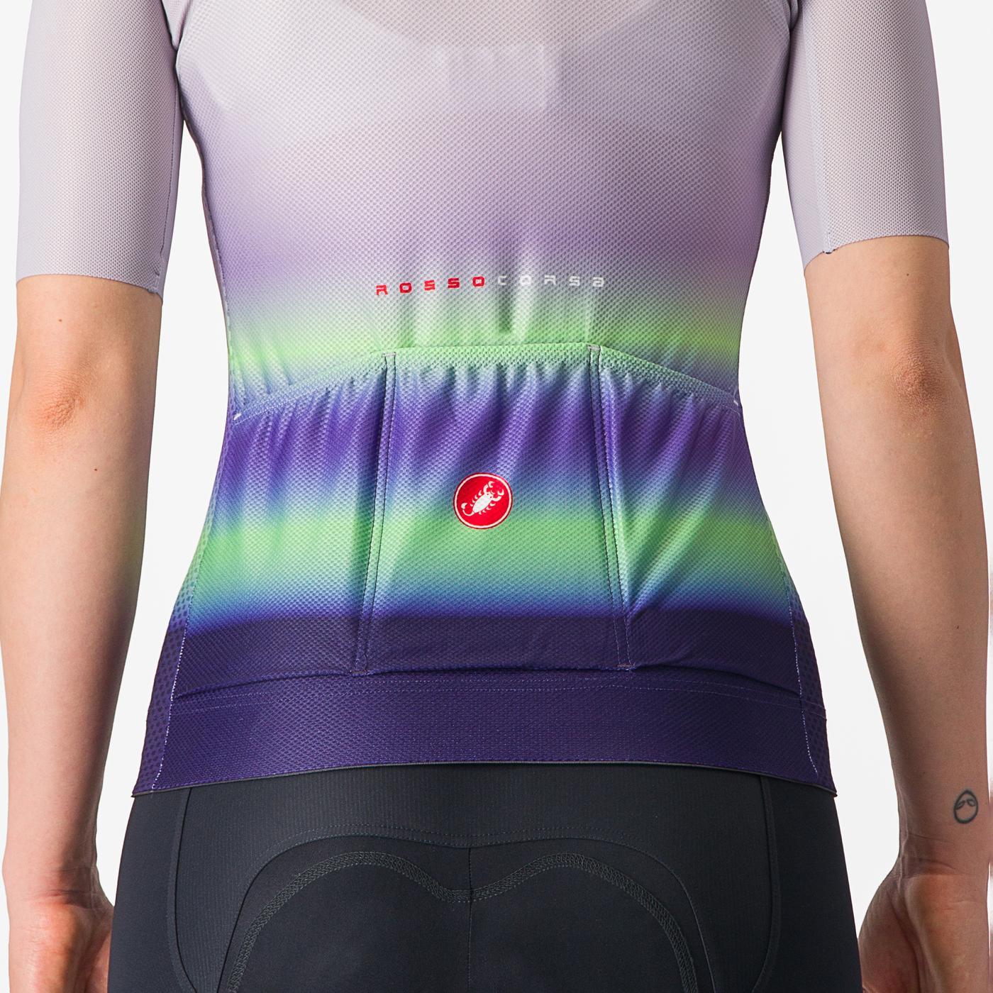 CASTELLI CLIMBER'S 4.0 W Kortærmet dametrøje Lilla/Grøn