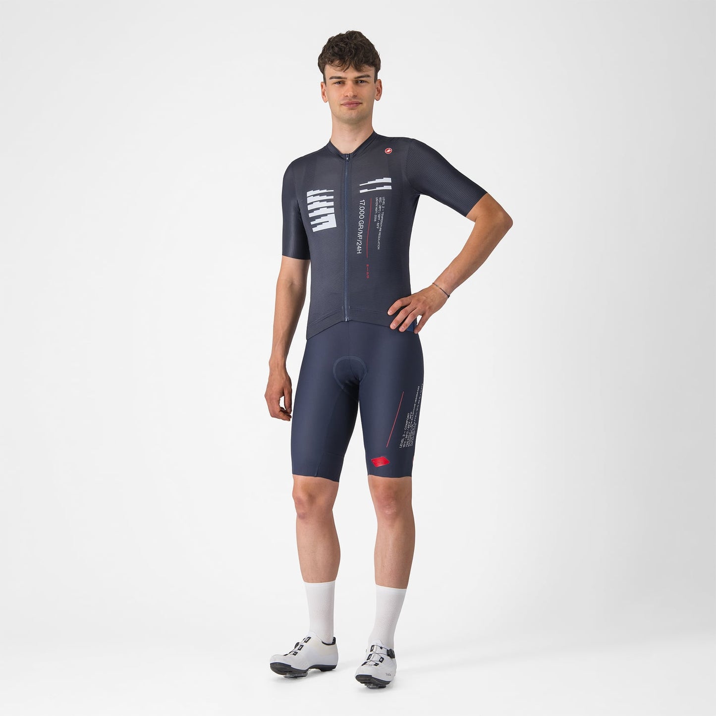 CASTELLI ESPRESSO R--A/D Kortærmet Jersey Blå
