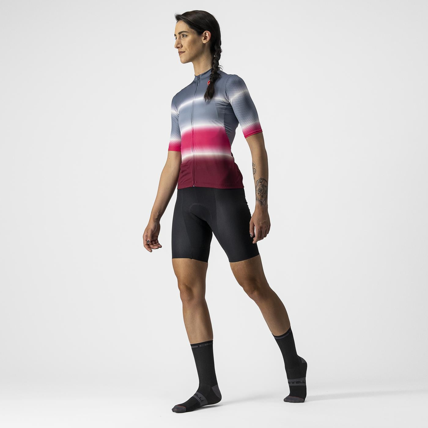 CASTELLI DOLCE Kortærmet Jersey til kvinder Blå/Bordeaux
