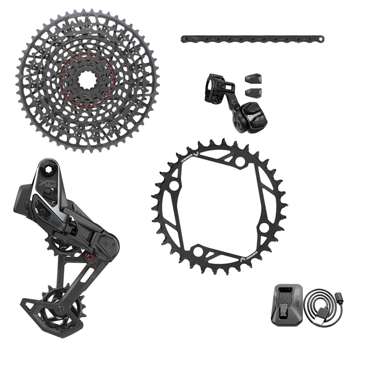 SRAM X0 EAGLE E-MTB 104BCD AXS T-TYPE 36 tænder 10/52 gruppe