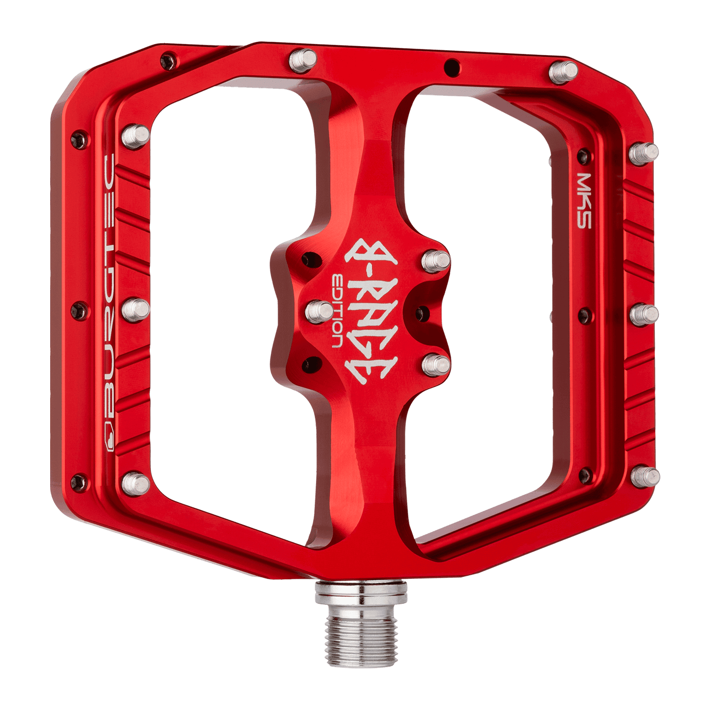 BURGTEC PENTHOUSE FLAT MK5 B-RAGE EDITION fladpedaler Rød