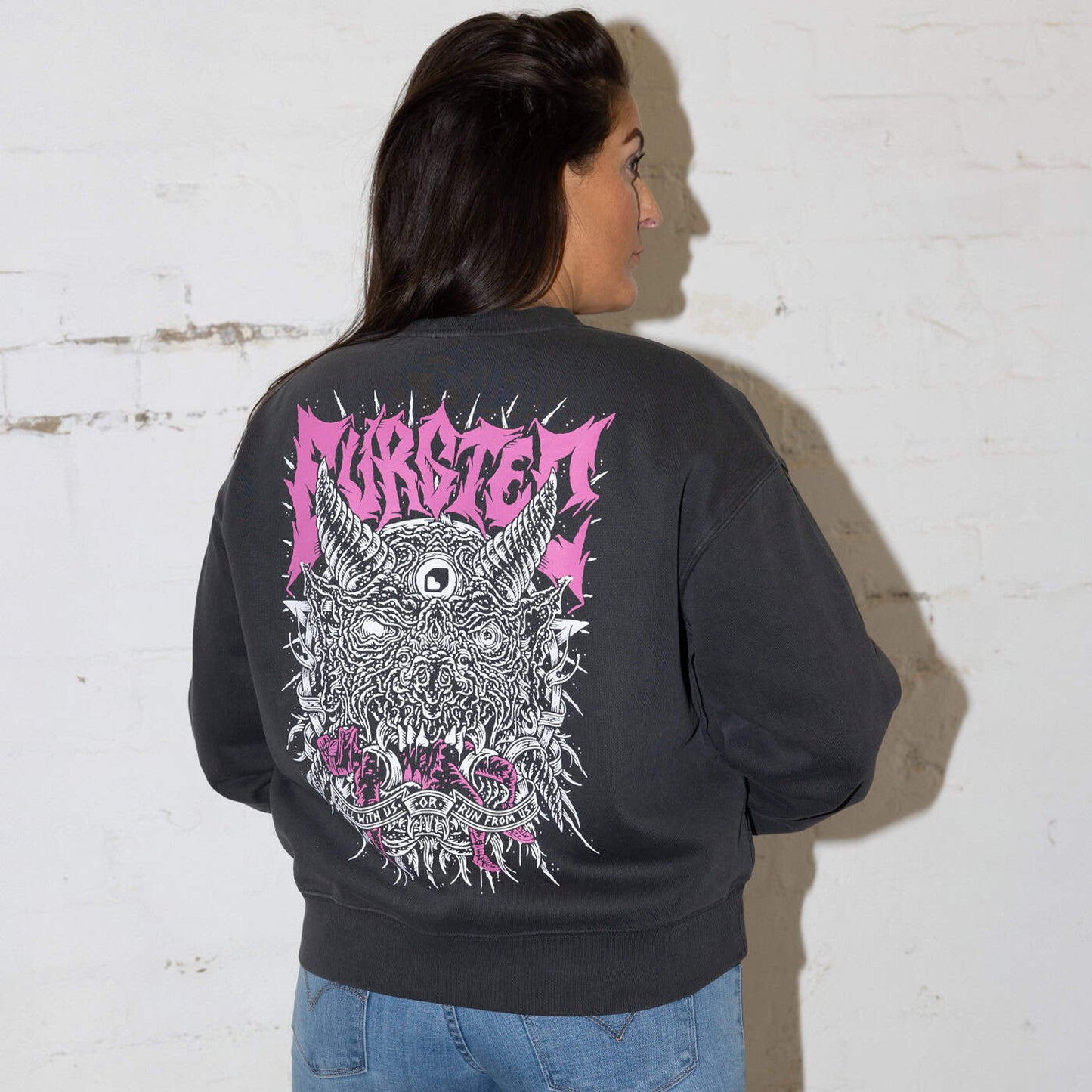 BURGTEC WOMEN'S ROLL WITH US FADED sweatshirt