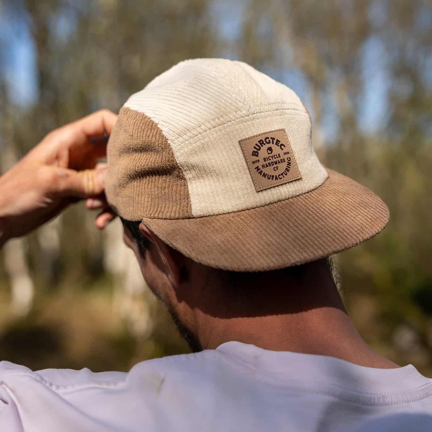 BURGTEC BANDIT CORDUROY FIVE PANEL Cap Beige/Brun