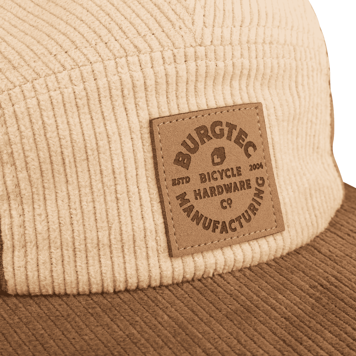 BURGTEC BANDIT CORDUROY FIVE PANEL Cap Beige/Brun