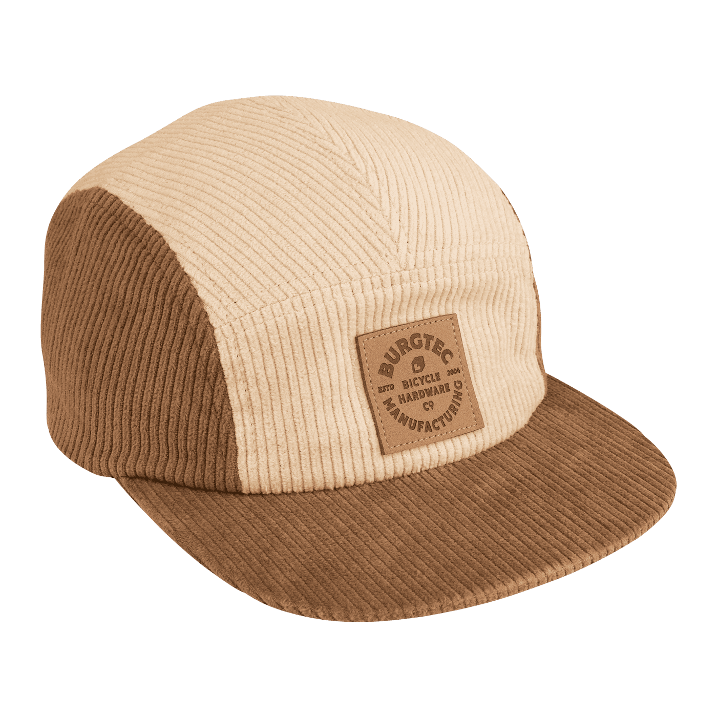 BURGTEC BANDIT CORDUROY FIVE PANEL Cap Beige/Brun
