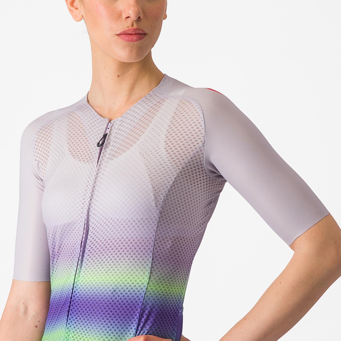CASTELLI CLIMBER'S 4.0 W Kortærmet dametrøje Lilla/Grøn