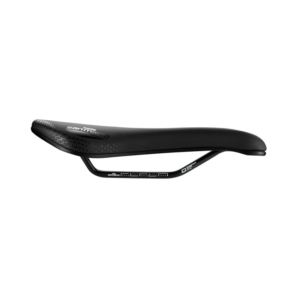 Saddle SAN MARCO ASPIDE SHORT COMFORT OPEN-FIT DYNAMIC S3 Width 144mm Rails Manganese