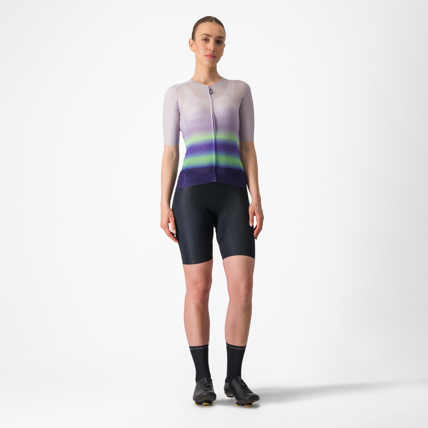 CASTELLI CLIMBER'S 4.0 W Kortærmet dametrøje Lilla/Grøn