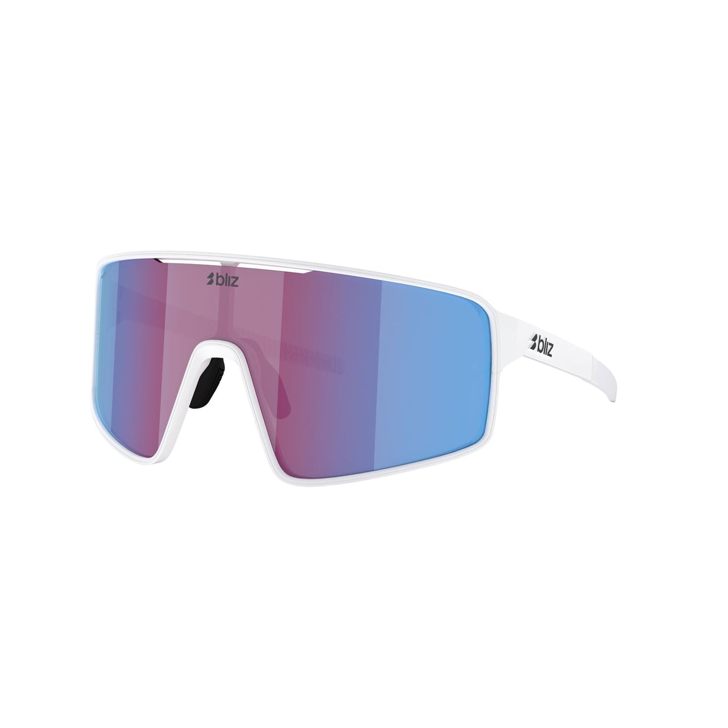 Glasses BLIZ P001 White Screen Pink Violet Blue Mirror