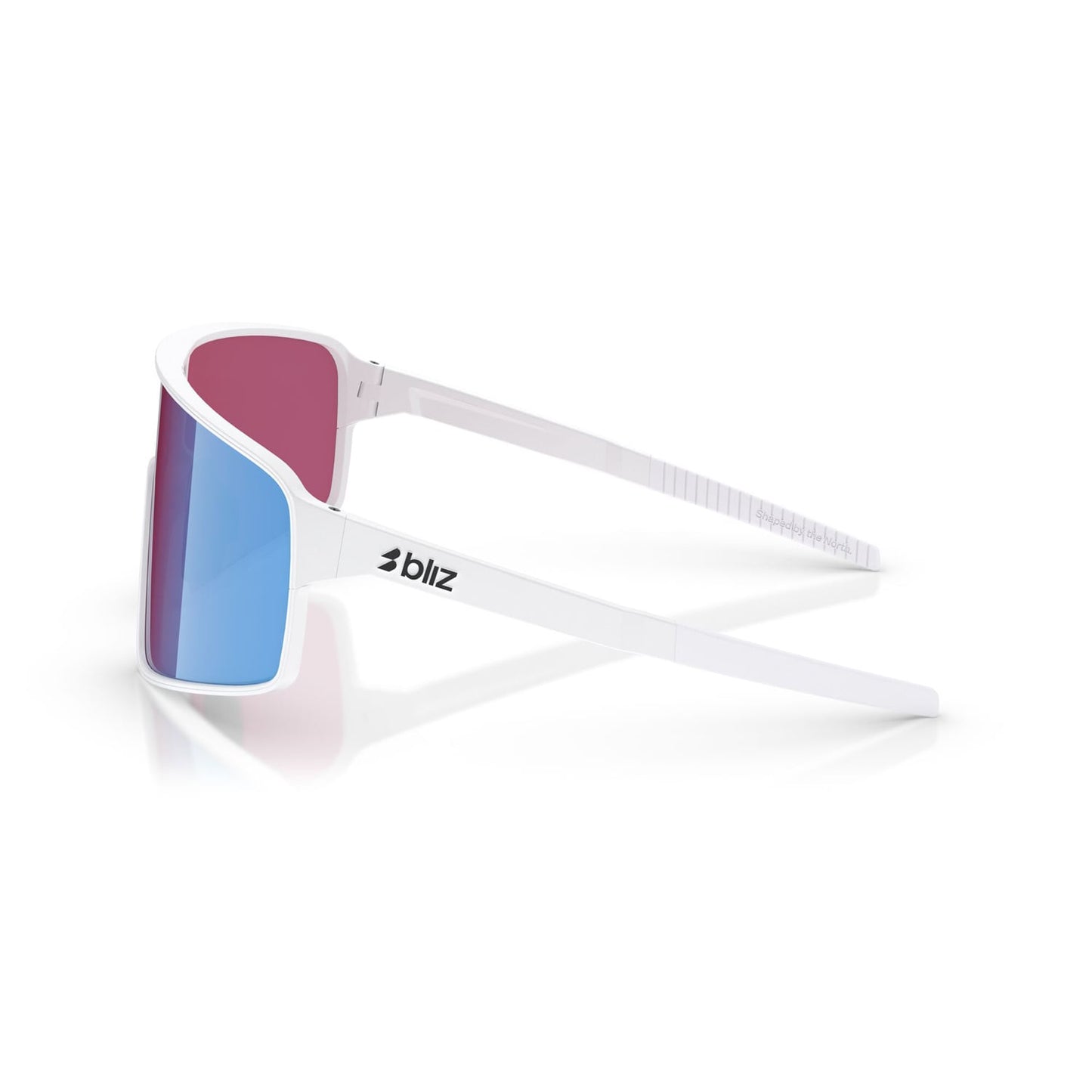 Glasses BLIZ P001 White Screen Pink Violet Blue Mirror
