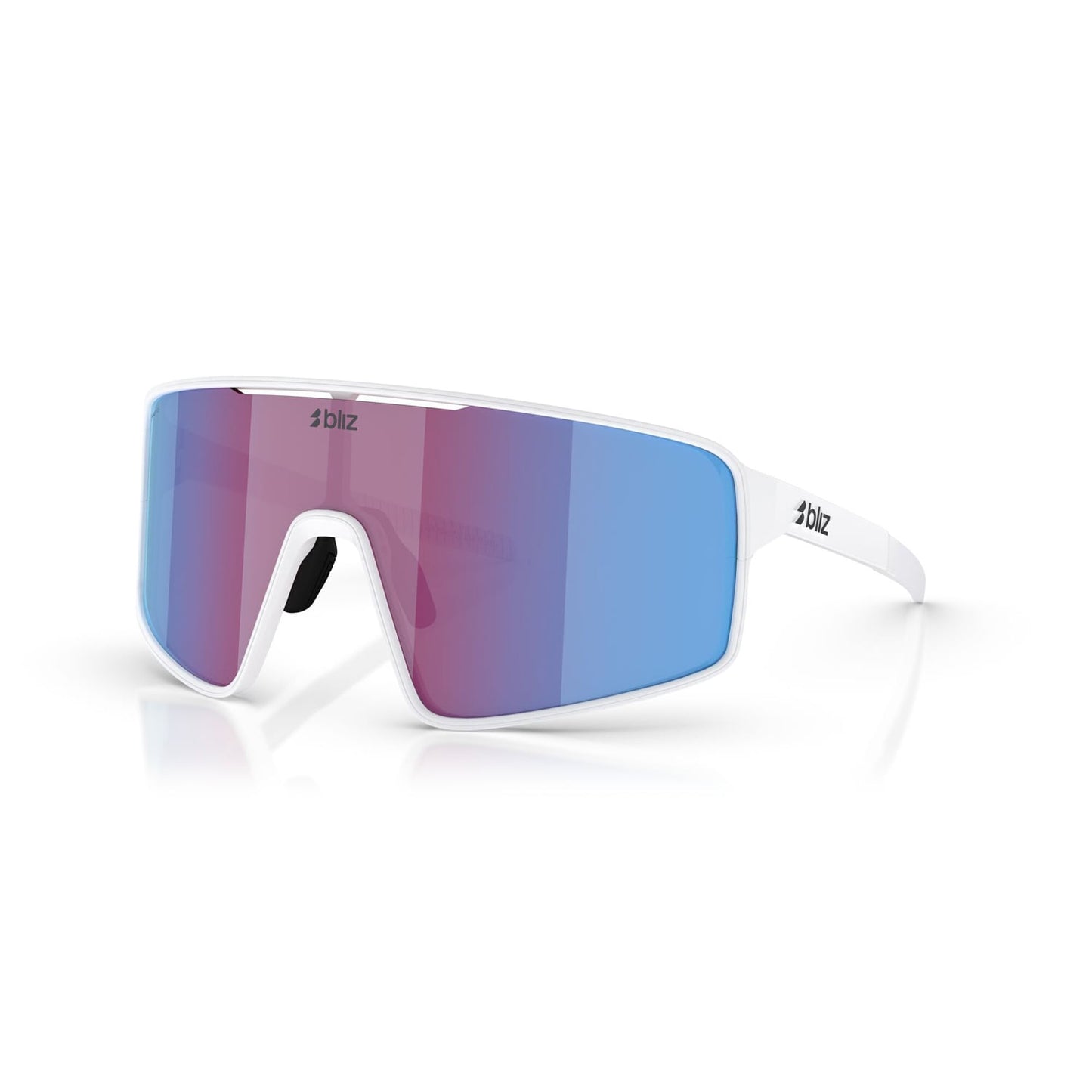 Glasses BLIZ P001 White Screen Pink Violet Blue Mirror