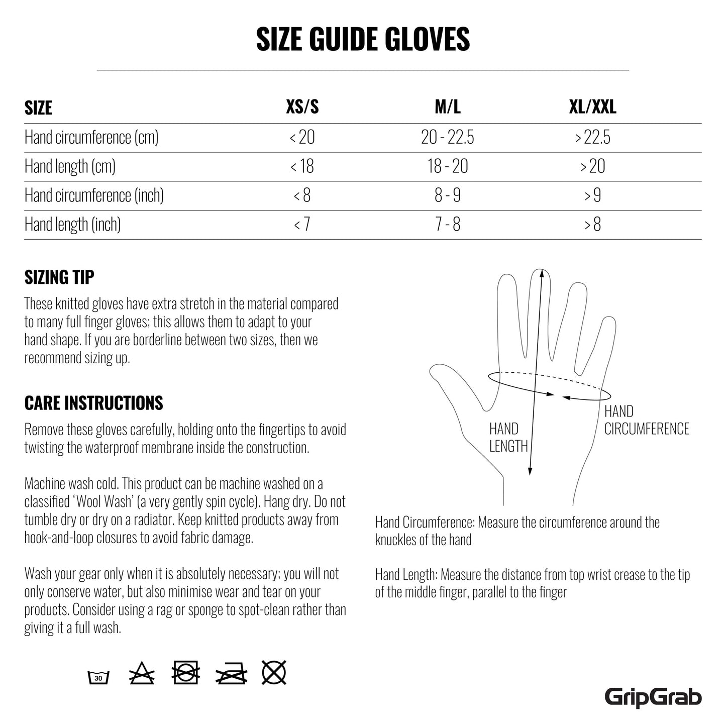 Korte handsker GRIPGRAB EXPLR RC MAX, hvid