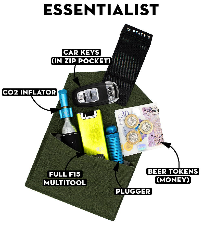 PEATY'S HOLDFAST TRAIL TOOL Pouch Grøn