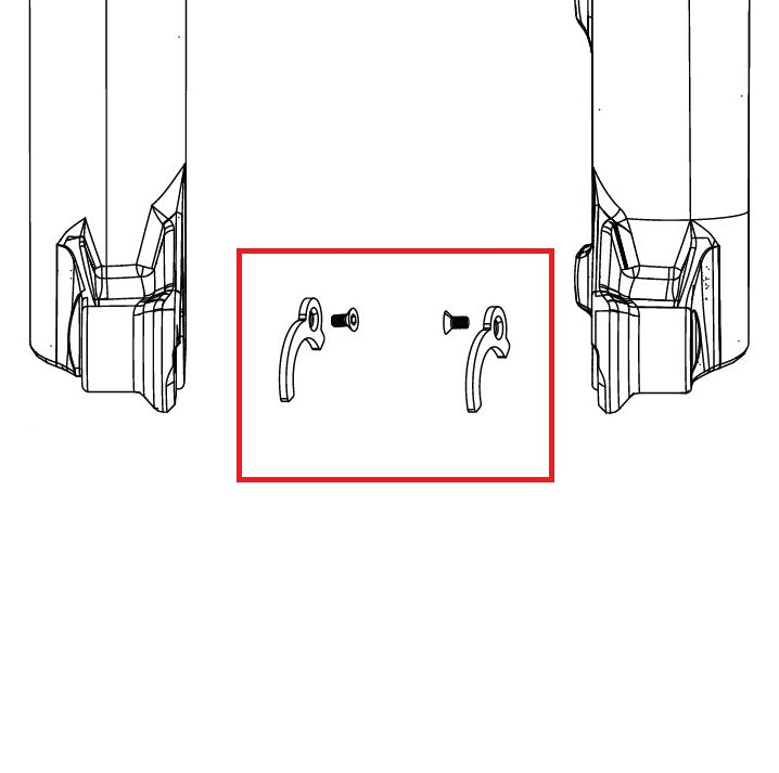 ROCKSHOX ENDCAP 31>21mm PIKE C1/LYRIK D1/ZEB A2 FLIGHT ATTENDANT navadaptere (2023+)