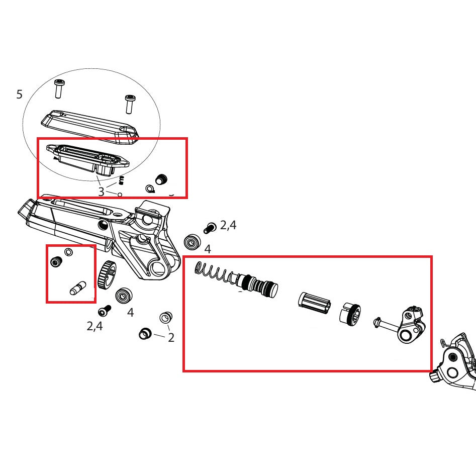 SRAM CODE ULTIMATE/SILVER STEALTH C1 sæt med dele til indvendige håndtag