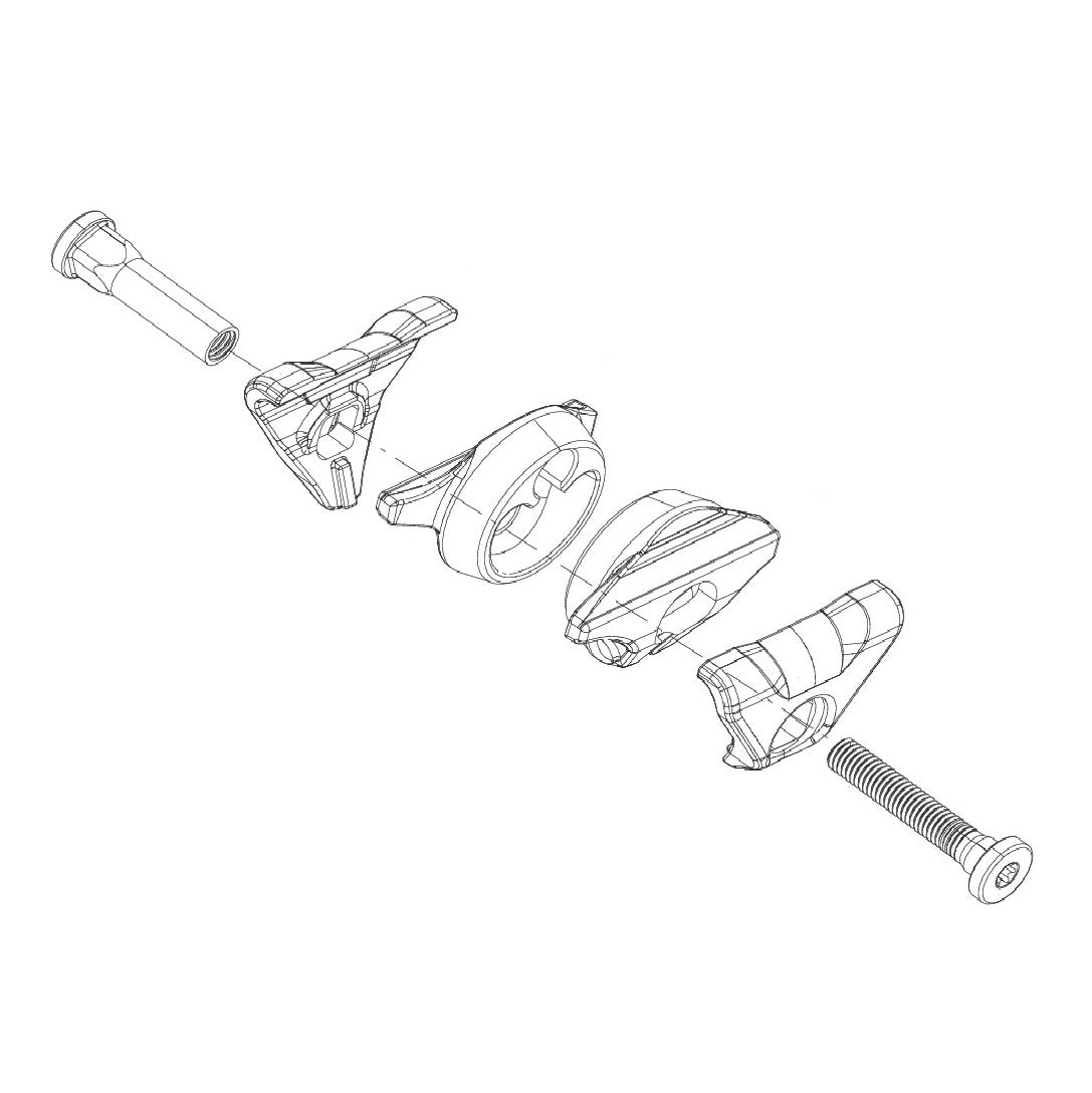 Vognsæt til ROCKSHOX Reverb AXS A1/AXS XPLR ovale sædeskinner