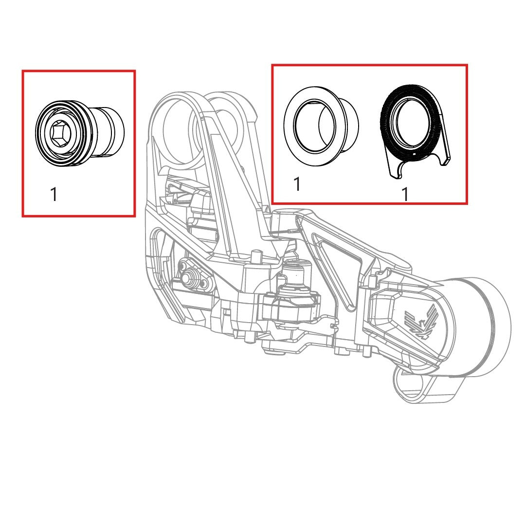 SRAM XX-SL T-TYPE EAGLE AXS-skruesæt til montering af bagskifter