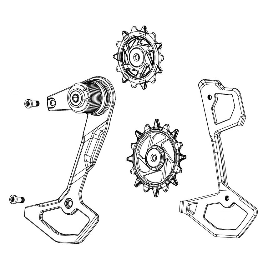 SRAM XX-SL T-TYPE EAGLE AXS bagskifterbur og hjul