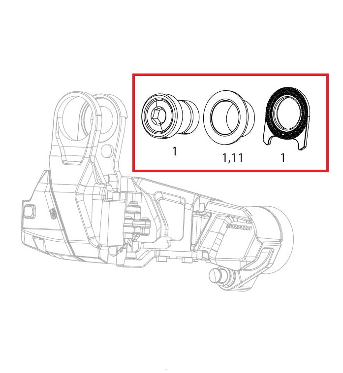 SRAM RED XPLR AXS E1 monteringsboltsæt til bagskifter