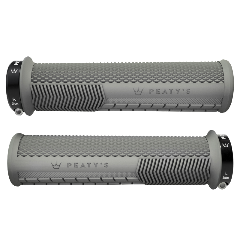 PEATY'S MONARCH KNURL Grips Grey