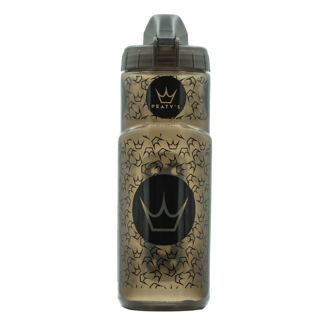 PEATY'S X FIDLOCK logoflaske og flaskeholder-sæt (600 ml) røget