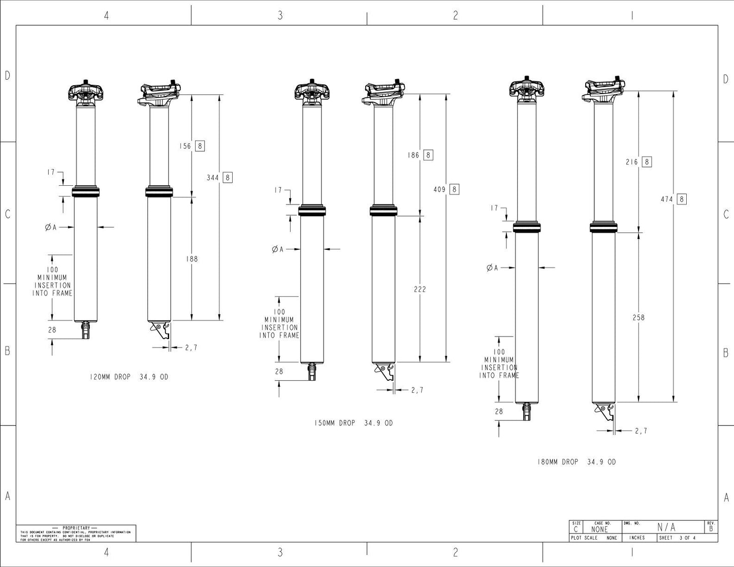 FOX TRANSFER FACTORY Telescopic Saddle Post