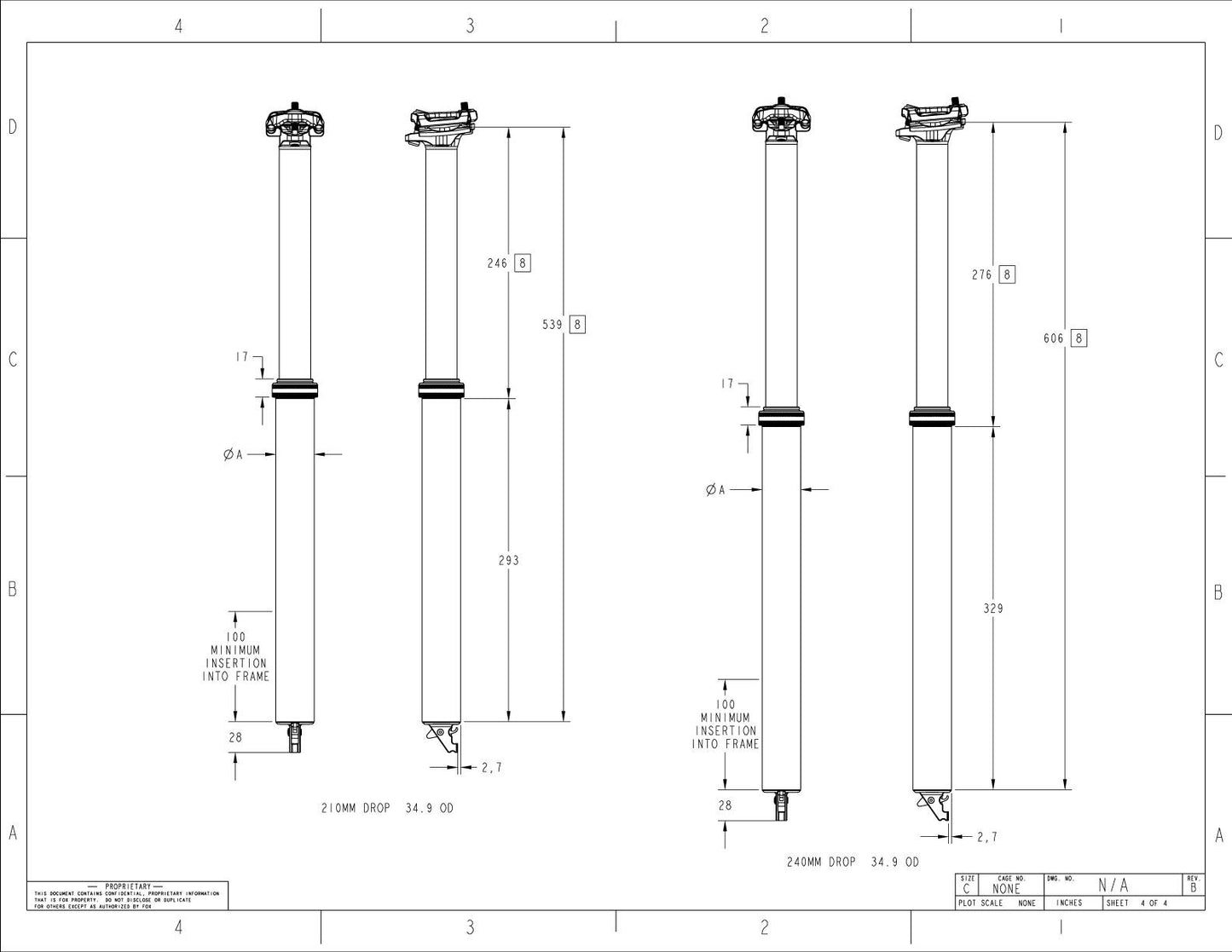 FOX TRANSFER FACTORY Telescopic Saddle Post