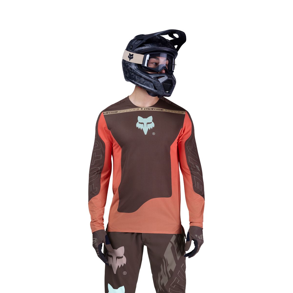 FOX FLEXAIR ELEVATED Langærmet Jersey Brun/Orange